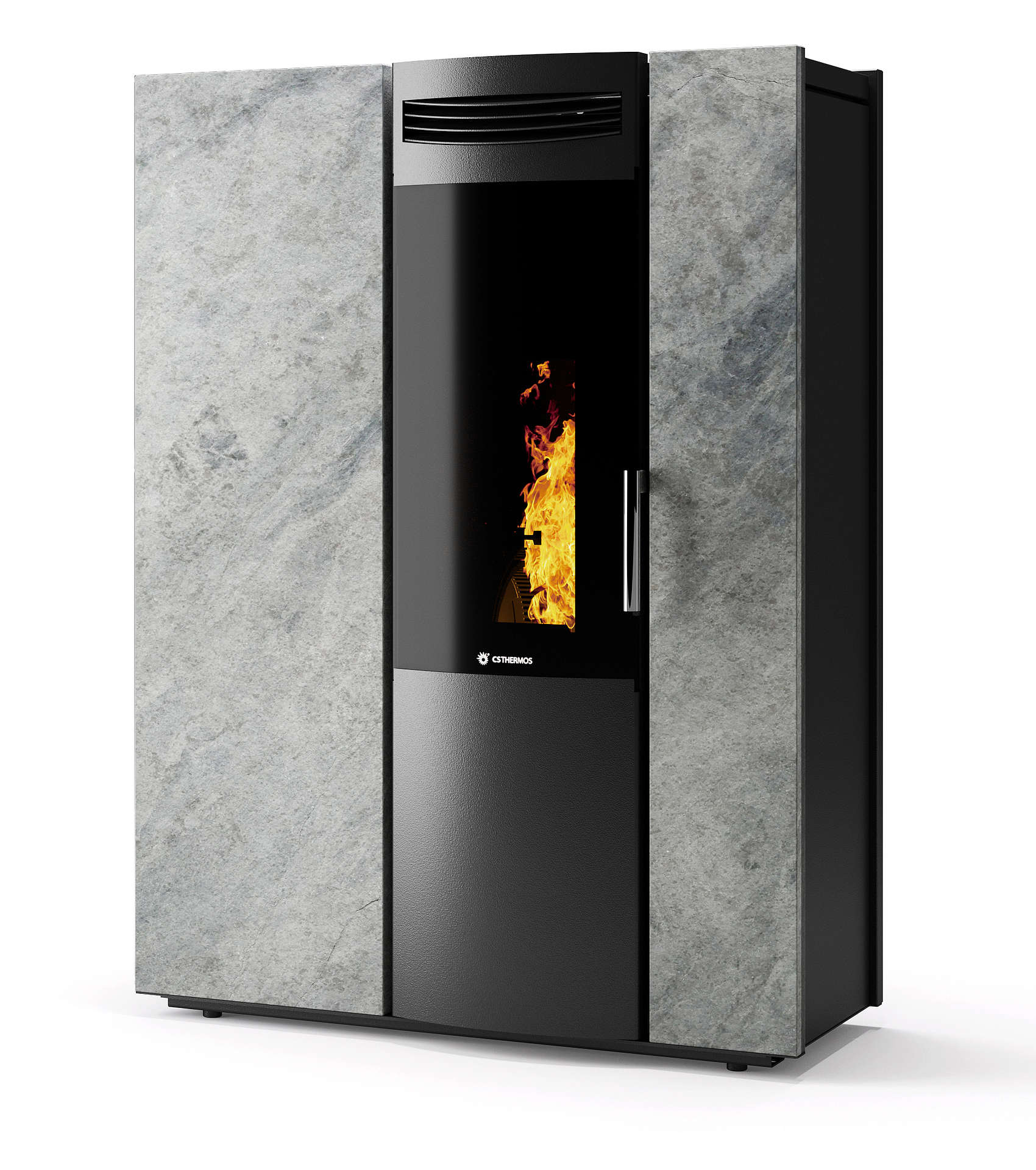Stufa a biomassa CS Thermos Thema SL in pietra ollare